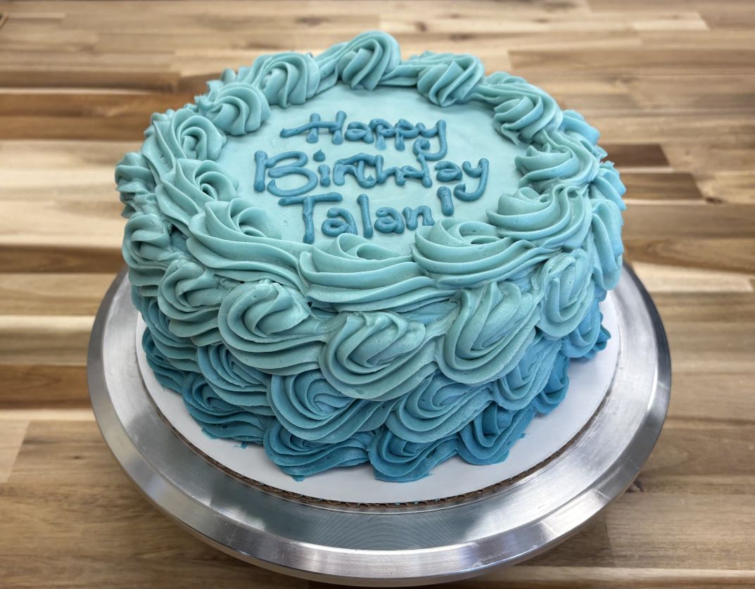 Vanilla Ombre Waves Cake